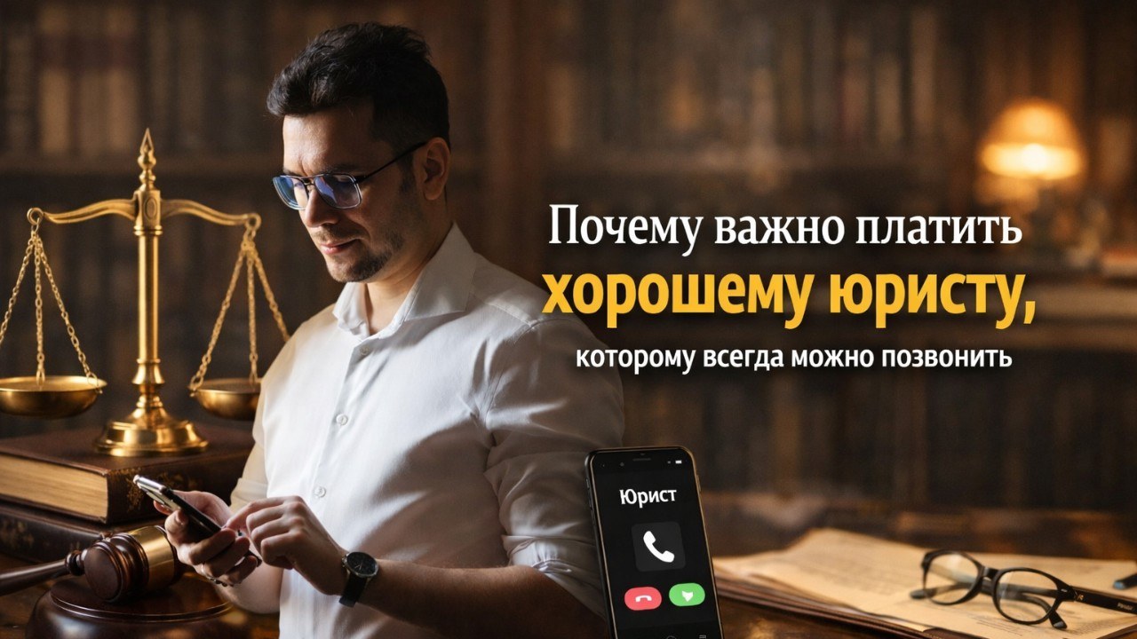 Почему важно платить хорошему юристу, которому всегда можно позвонить.